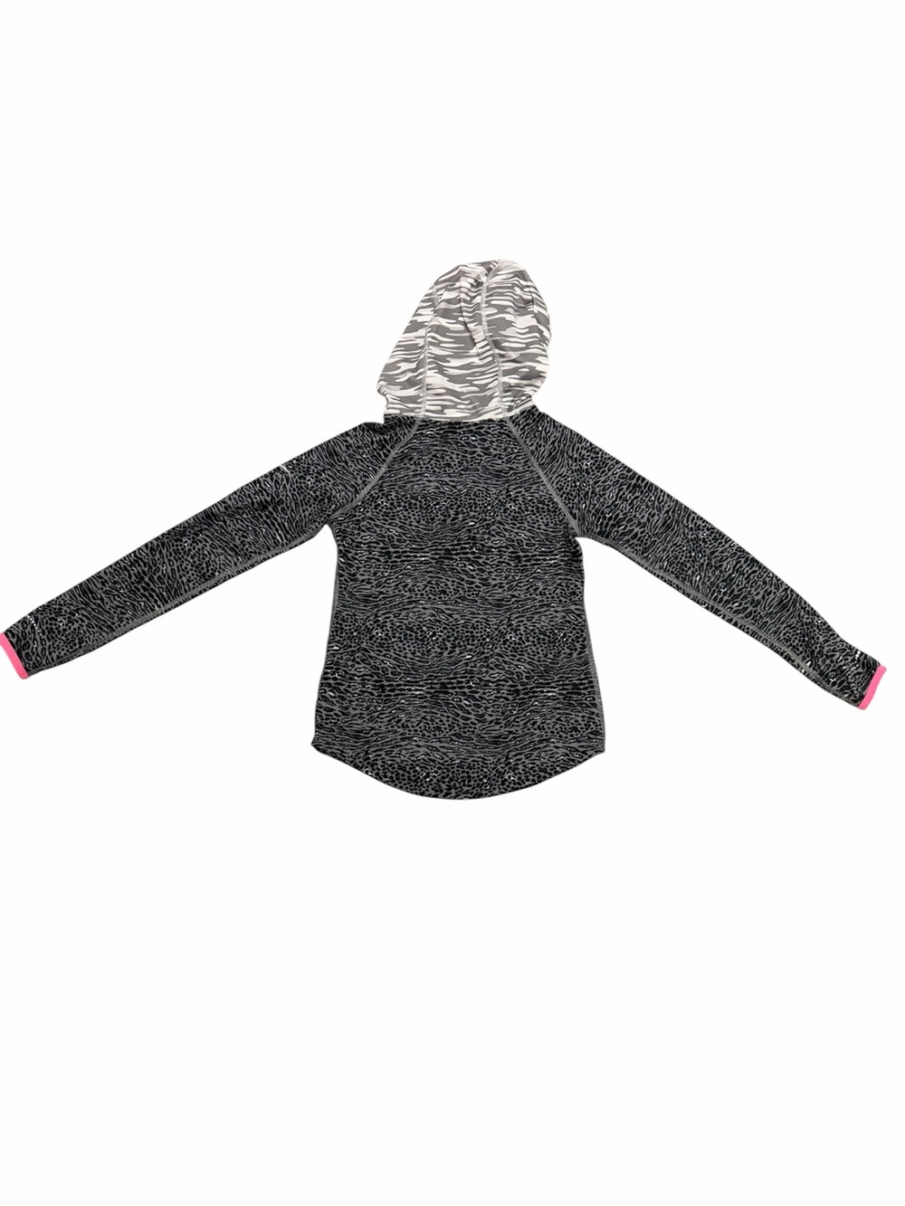 Nike Girls’ Pro Dri-FIT Quarter-Zip Hoodie – Leopard Print – Size M - Picture 4 of 7